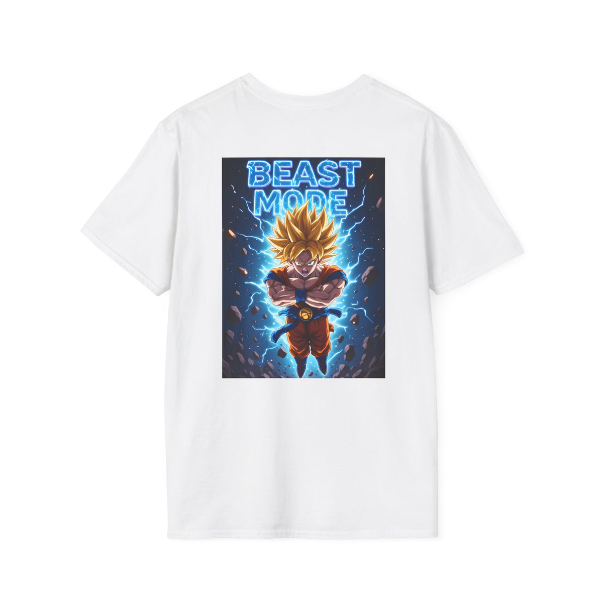 Goku Beast Mode Back Print T-Shirt — Anime Dragon Ball Fighter Tee