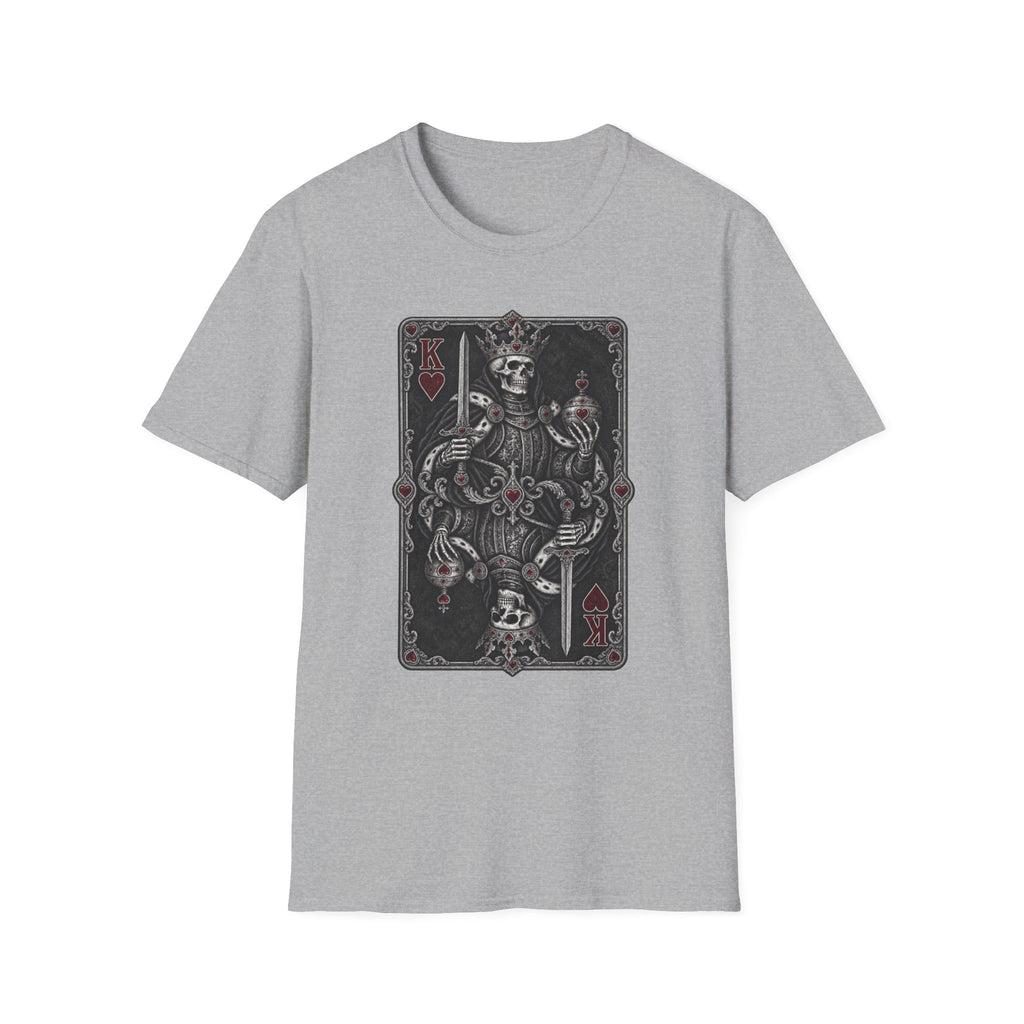 King of Hearts | Playing Card | Grey Scale T-Shirt