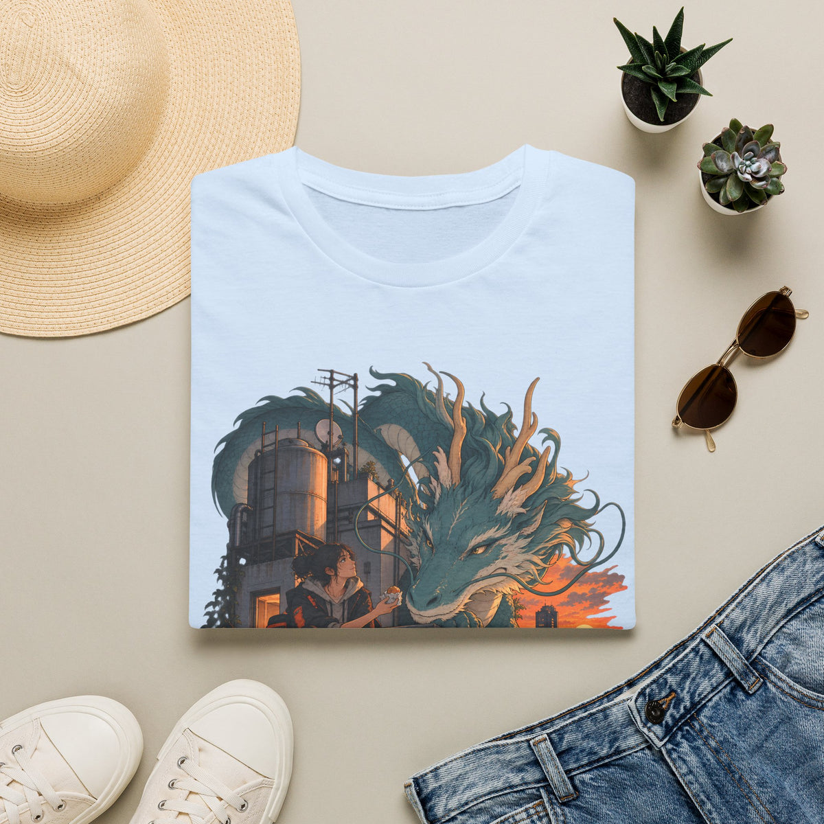 Serpent Cityscape | Urban Japanese Dragon T-Shirt