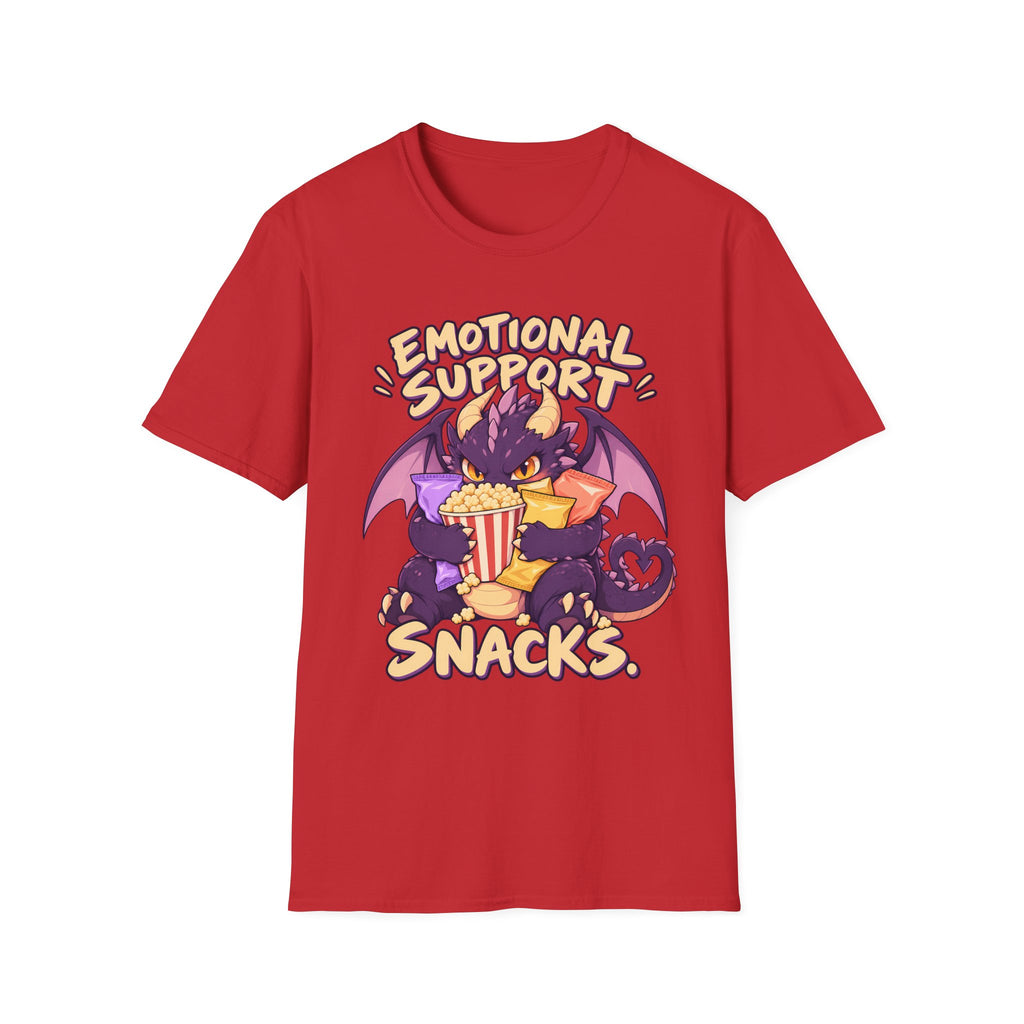 Emotional Support Snacks | Cute Dragon Eating Popcorn Anime Shirt
