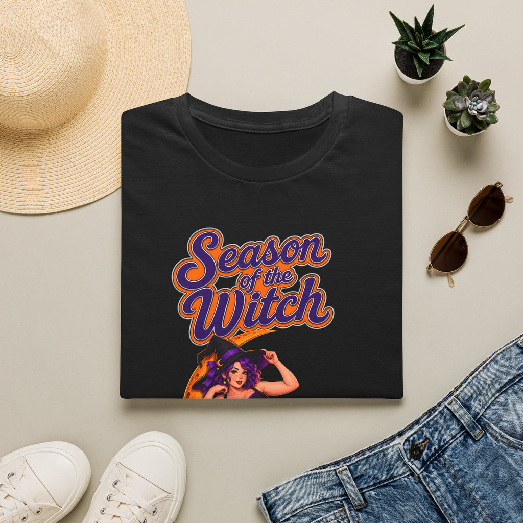 Season of the Witch T-Shirt — Retro Halloween Witch Moon Design
