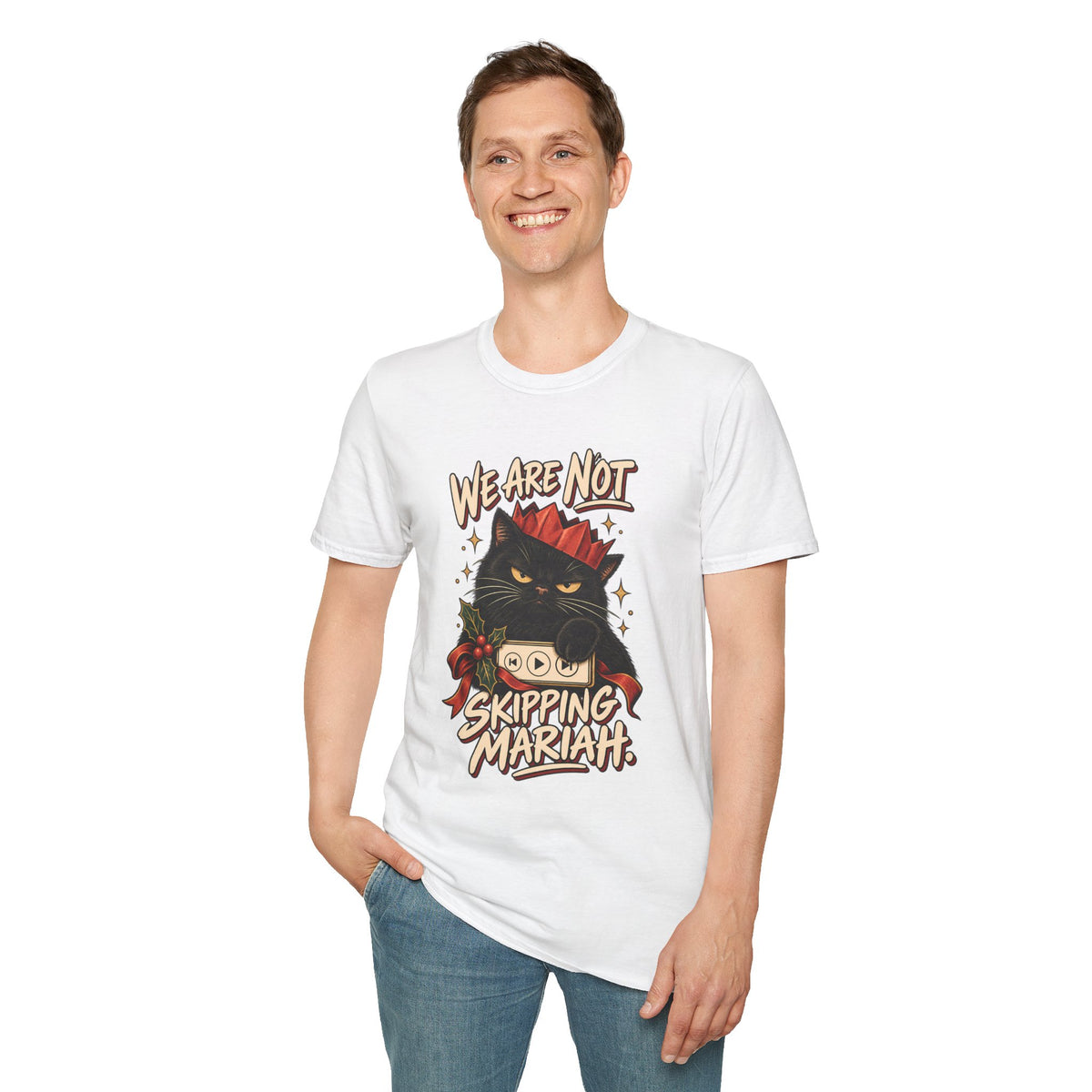 We Are Not Skipping Mariah | Mariah Carey Cat Fan Christmas Holiday Tee