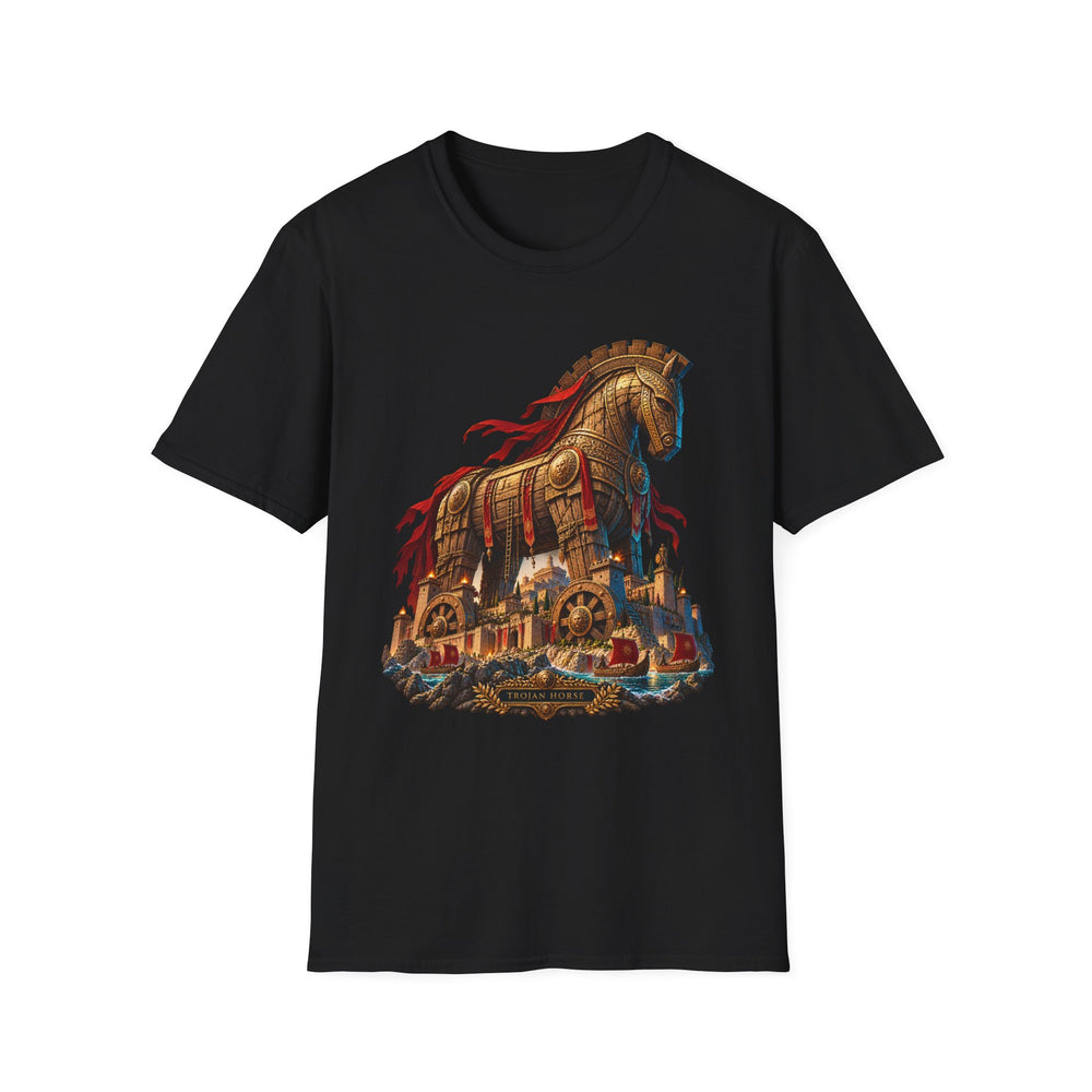 Trojan Horse Greek Mythology T-Shirt, Troy Wooden Horse Art
