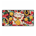 Mouse Pad | Kawaii Ramen | Neon Noodle Bowl & Cute Mushrooms | Desk Mat