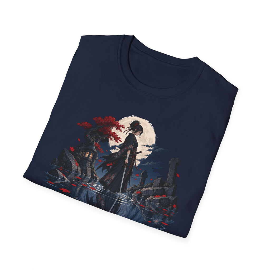 Reflection of a Monster | Moonlit Wolf Spirit T-Shirt | Samurai Silhouette Graphic Tee