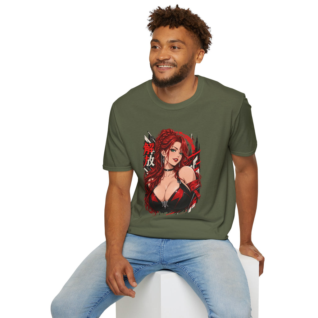 Red Widow | Sexy Anime Pin Up Girl | Waifu T-Shirt