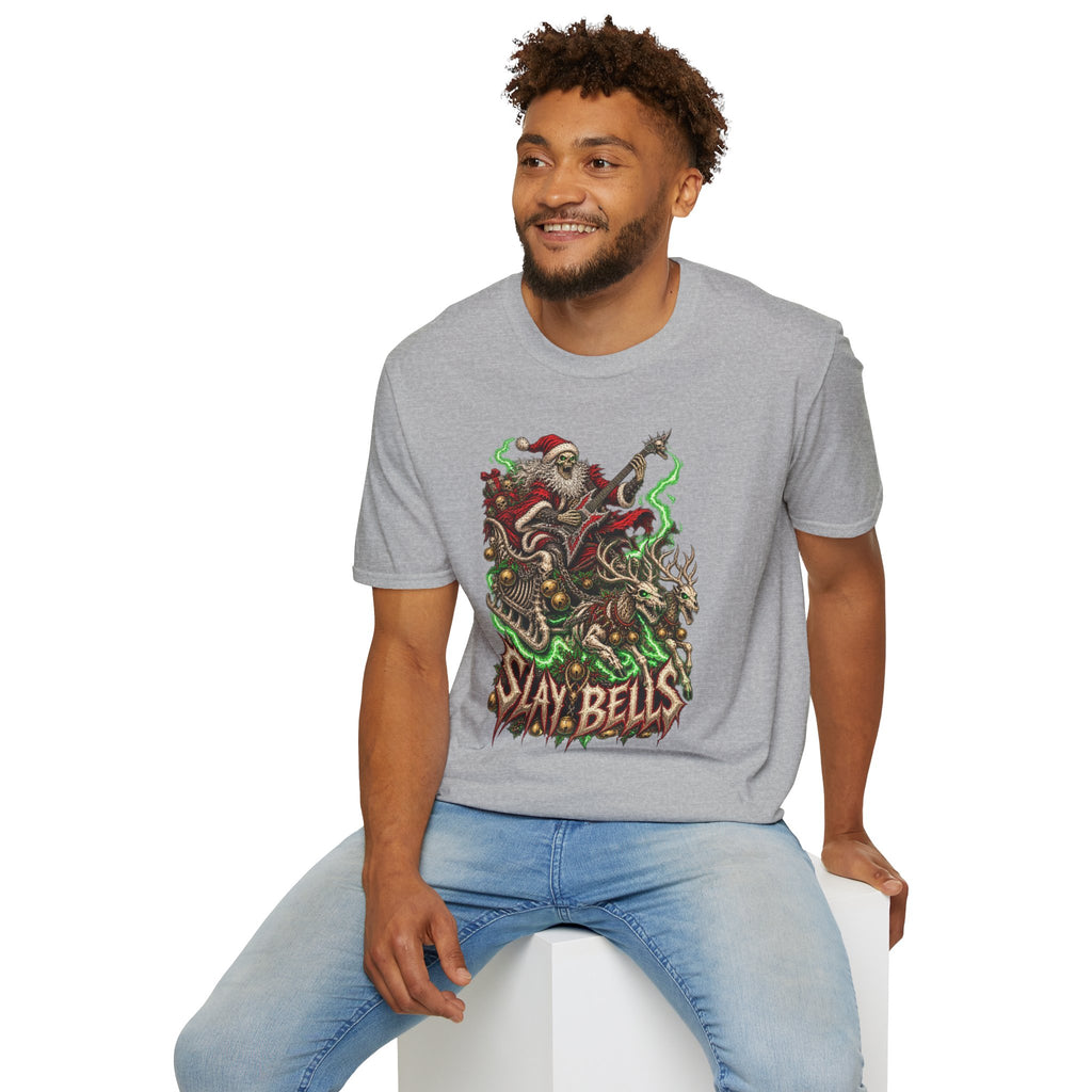 Slay Bells | Santa Clauses Horror Christmas T-Shirt