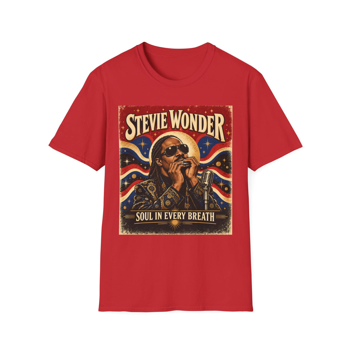 Retro Soul Singer Graphic T-Shirt — "Soul in Every Breath"