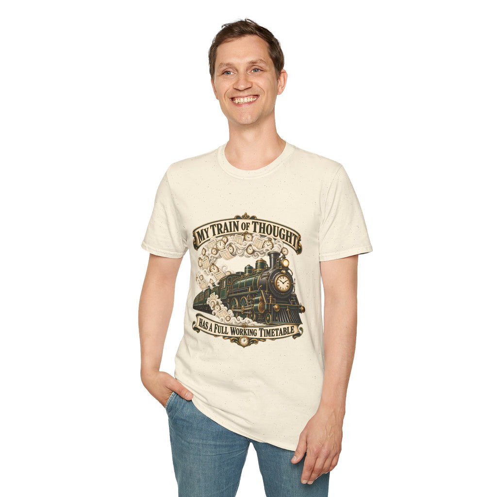 Train of Thought Vintage Steam Engine T-Shirt | My Train of Thought Has a Full Working Timetable