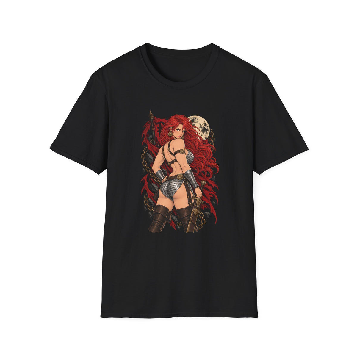 Red Sonja | Sexy Pin Up Barbarian Girl Graphic Shirt