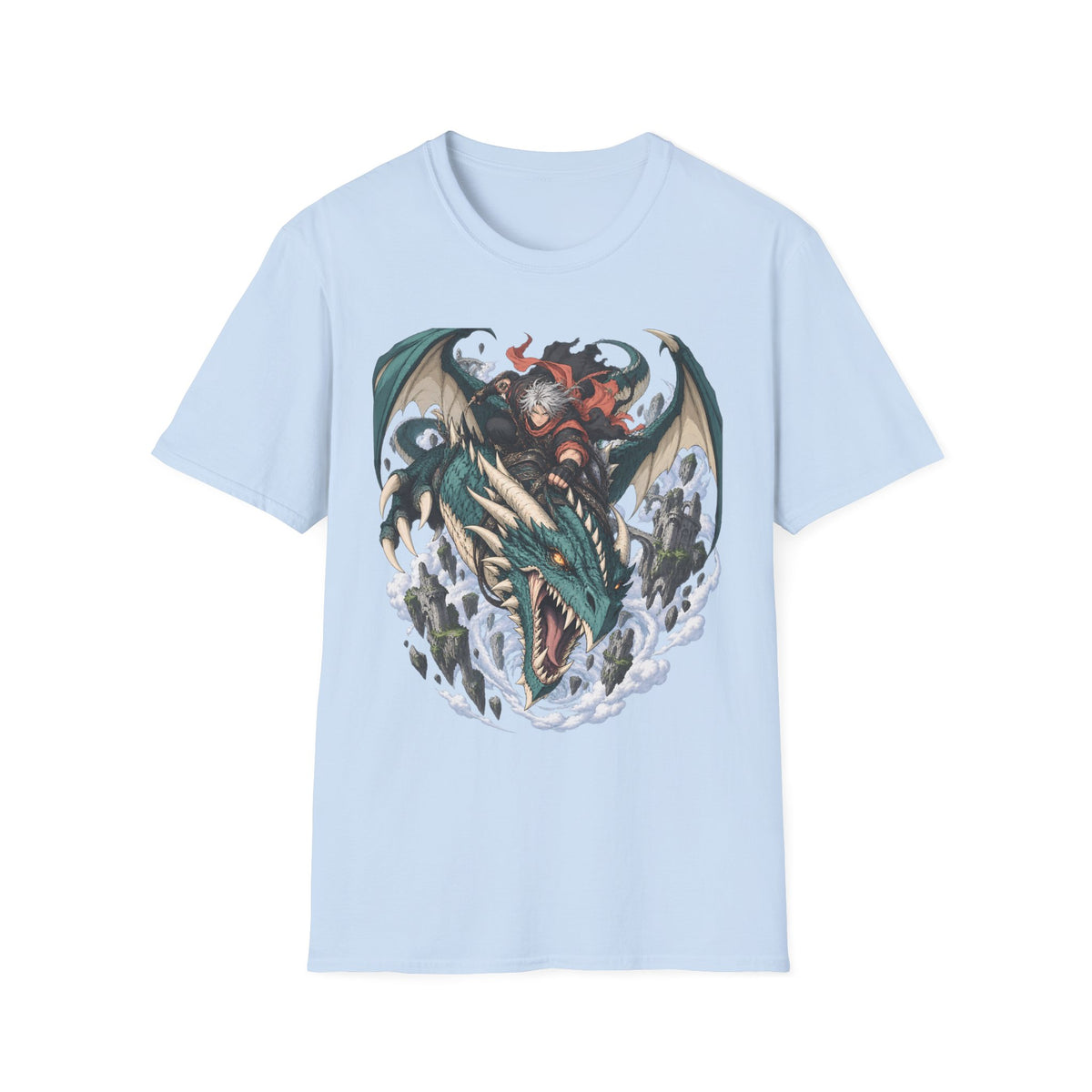 Dragon Rider | Japanese Anime Style Fantasy Sea Serpent T-Shirt
