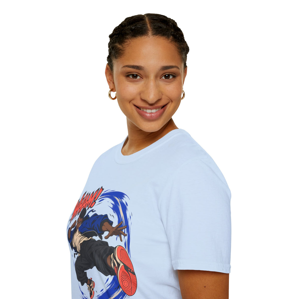 WHAM! | Anime Cartoon Ninja Kick Graphic T Shirt