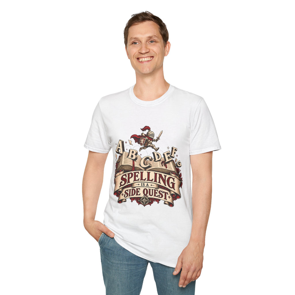 Spelling Is a Side Quest | Funny Spelling & Knight T Shirt