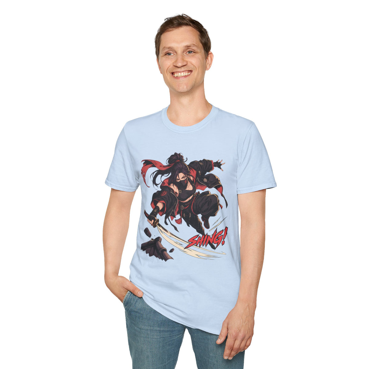 SHING! | Rooftop Samurai Girl | Japanese Anime Style Fight Shirt