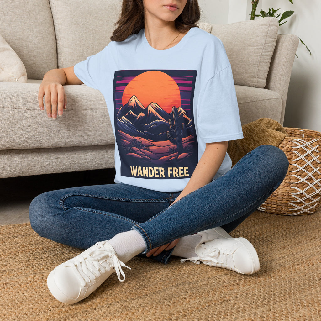 Sunset Mountains T-Shirt — Retro Desert Sunset Graphic Tee