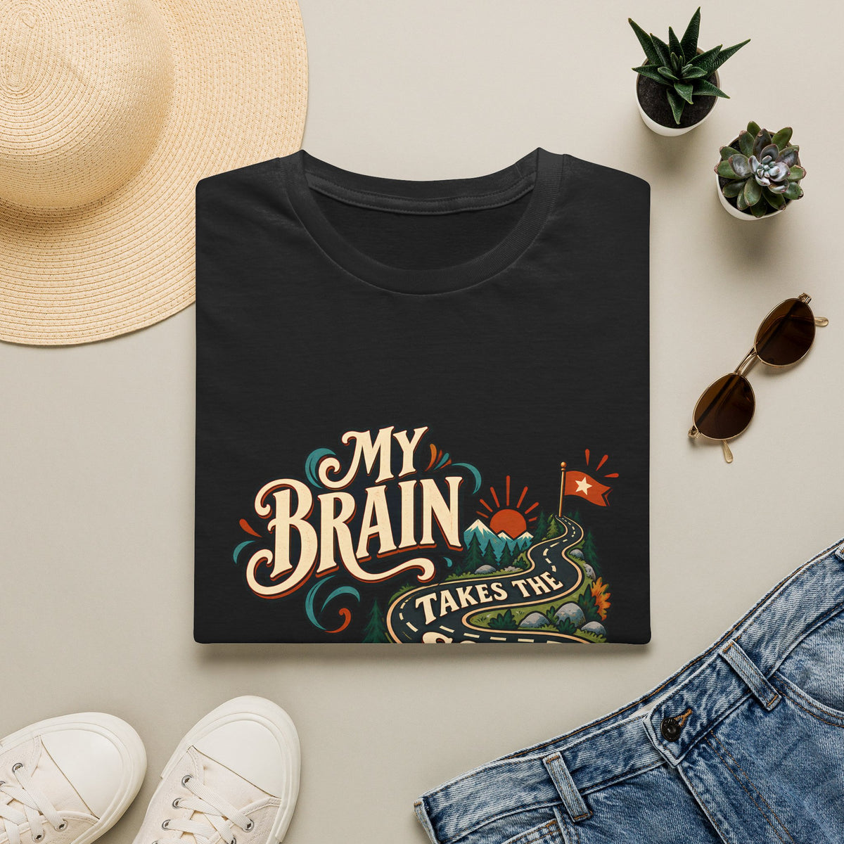The Scenic Route | A Beautifully Different Mind | Neurodivergent Shirt