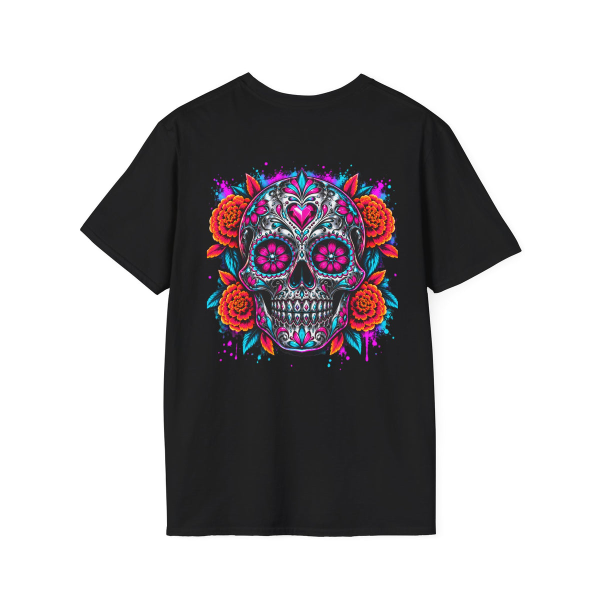 Sugar Skull | Colourful | Day of the Dead |  Floral Skull Tee