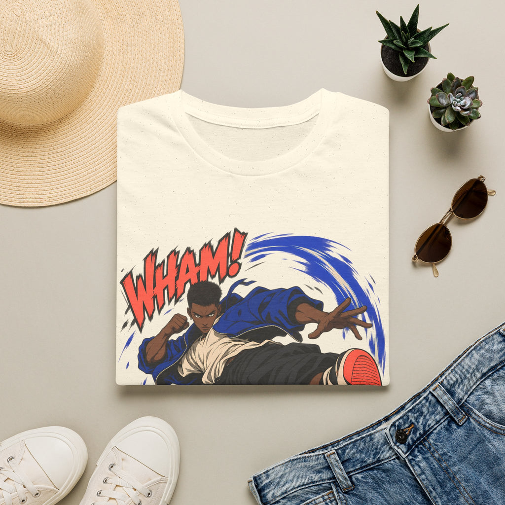 WHAM! | Anime Cartoon Ninja Kick Graphic T Shirt