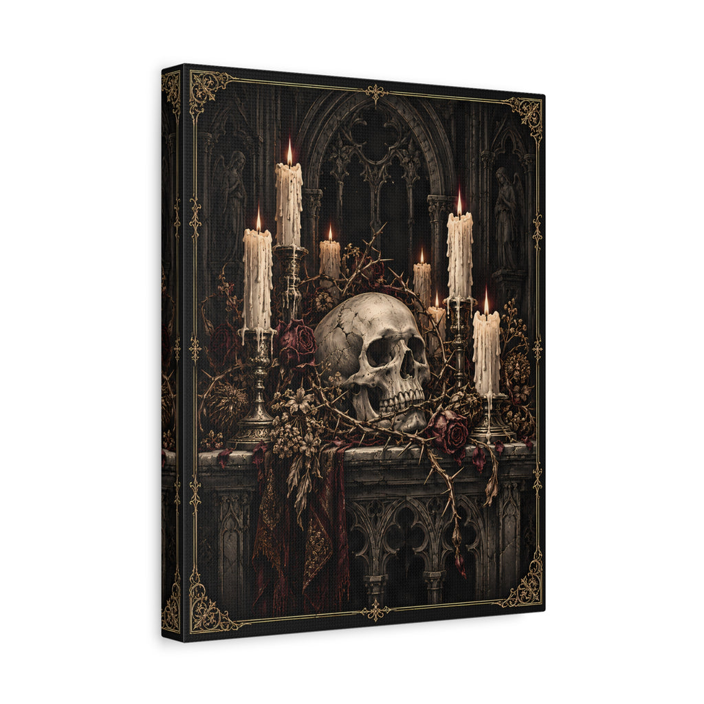 Canvas | Gothic Skull Altar | Occult Wall Art