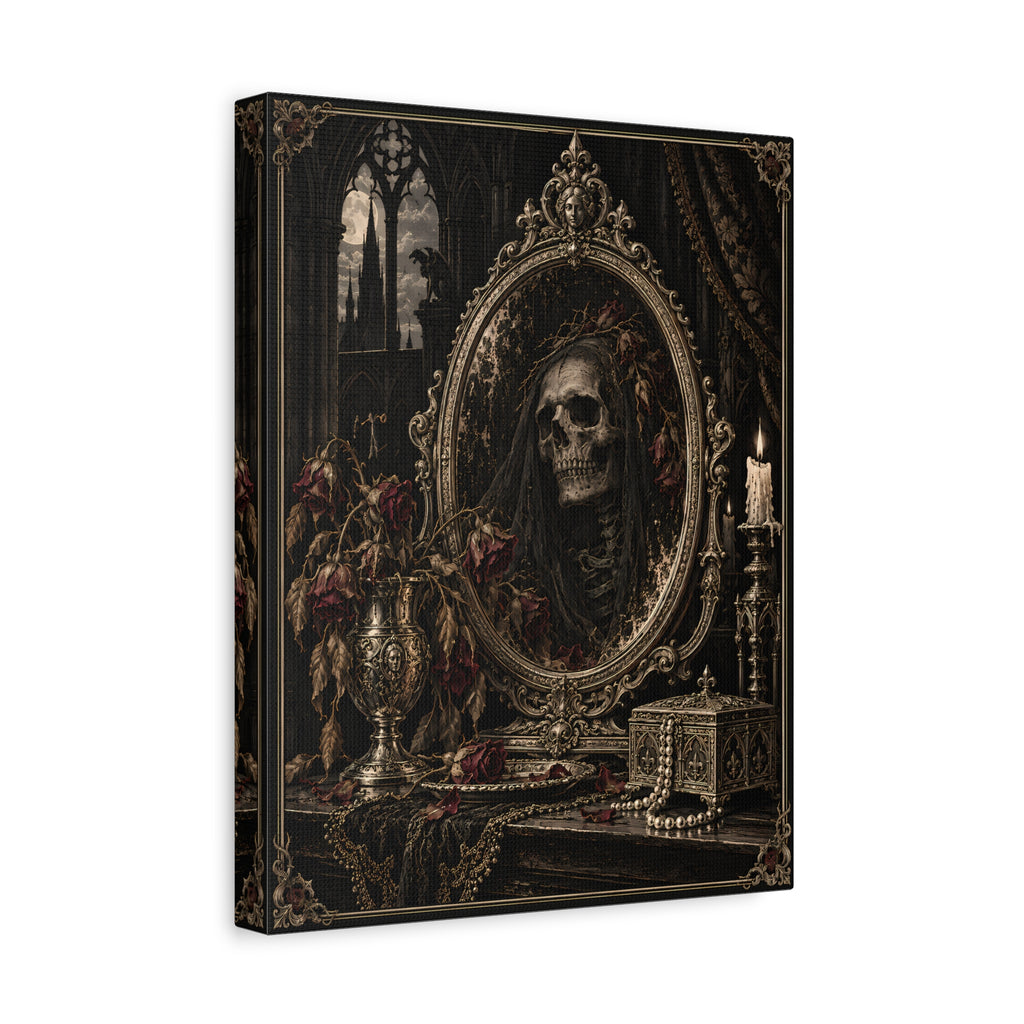 Canvas | Gothic Skull Vanity | Occult Wall Art