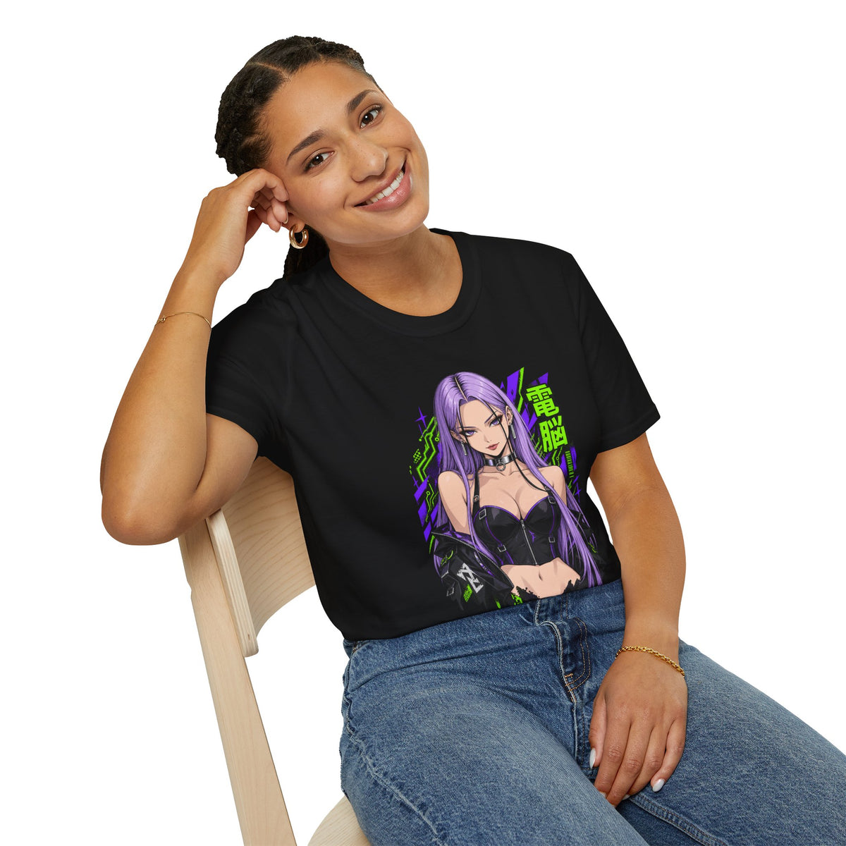 Violet | Anime Cyber Sexy Pin Up Girl T-Shirt