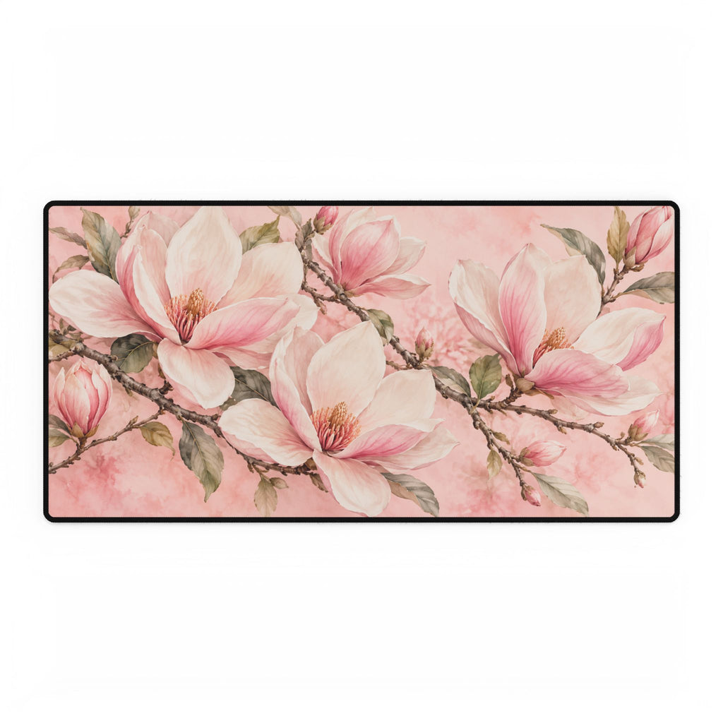 Soft Pink Magnolia Flowers Botanical Wall Art | Pastel Floral Design