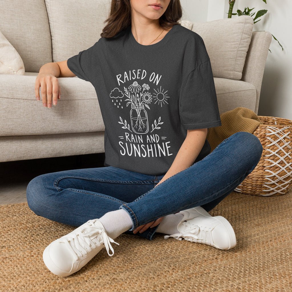 Gardener Gift | Homesteader Gift | Raised On Rain And Sunshine Tee