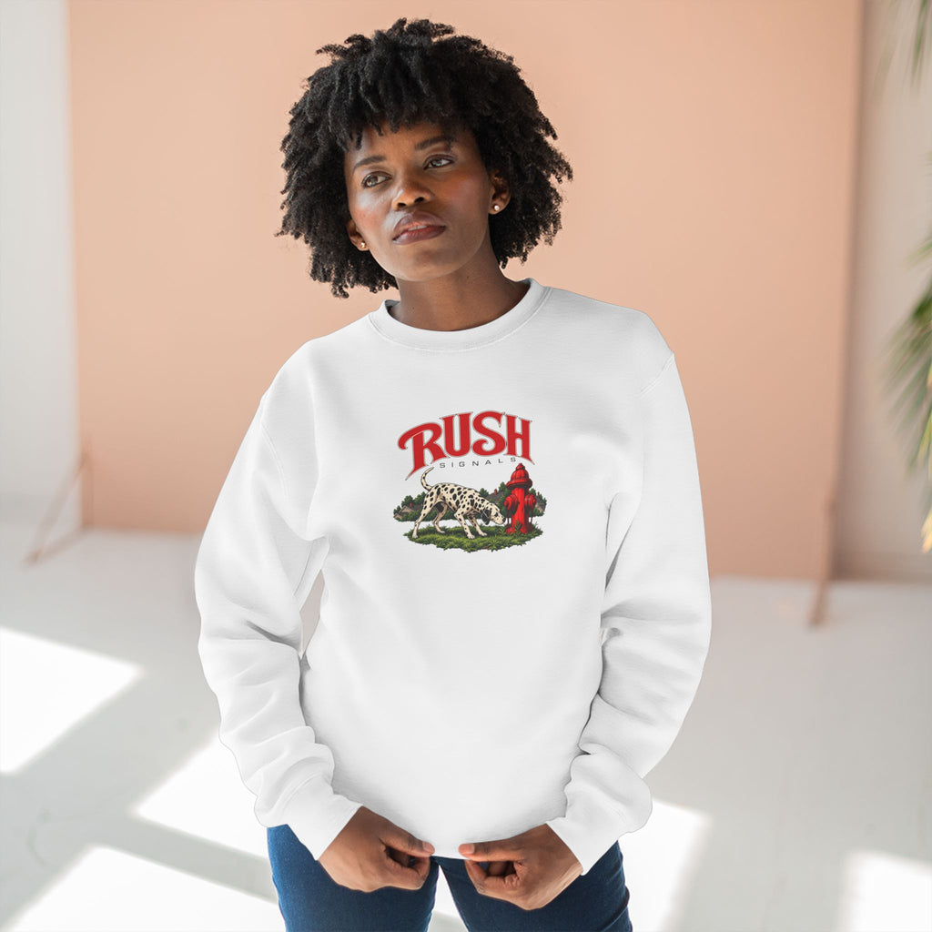Rush | Signals | Dog & Fire Hydrant Prog Band Crewneck Sweatshirt