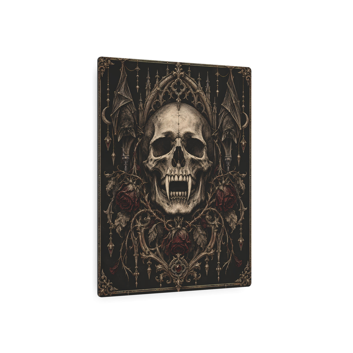 Metal Art Sign | Vampire Skull | Occult Wall Art