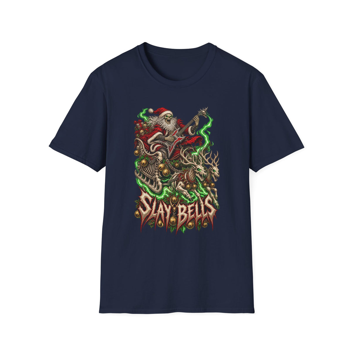 Slay Bells | Santa Clauses Horror Christmas T-Shirt