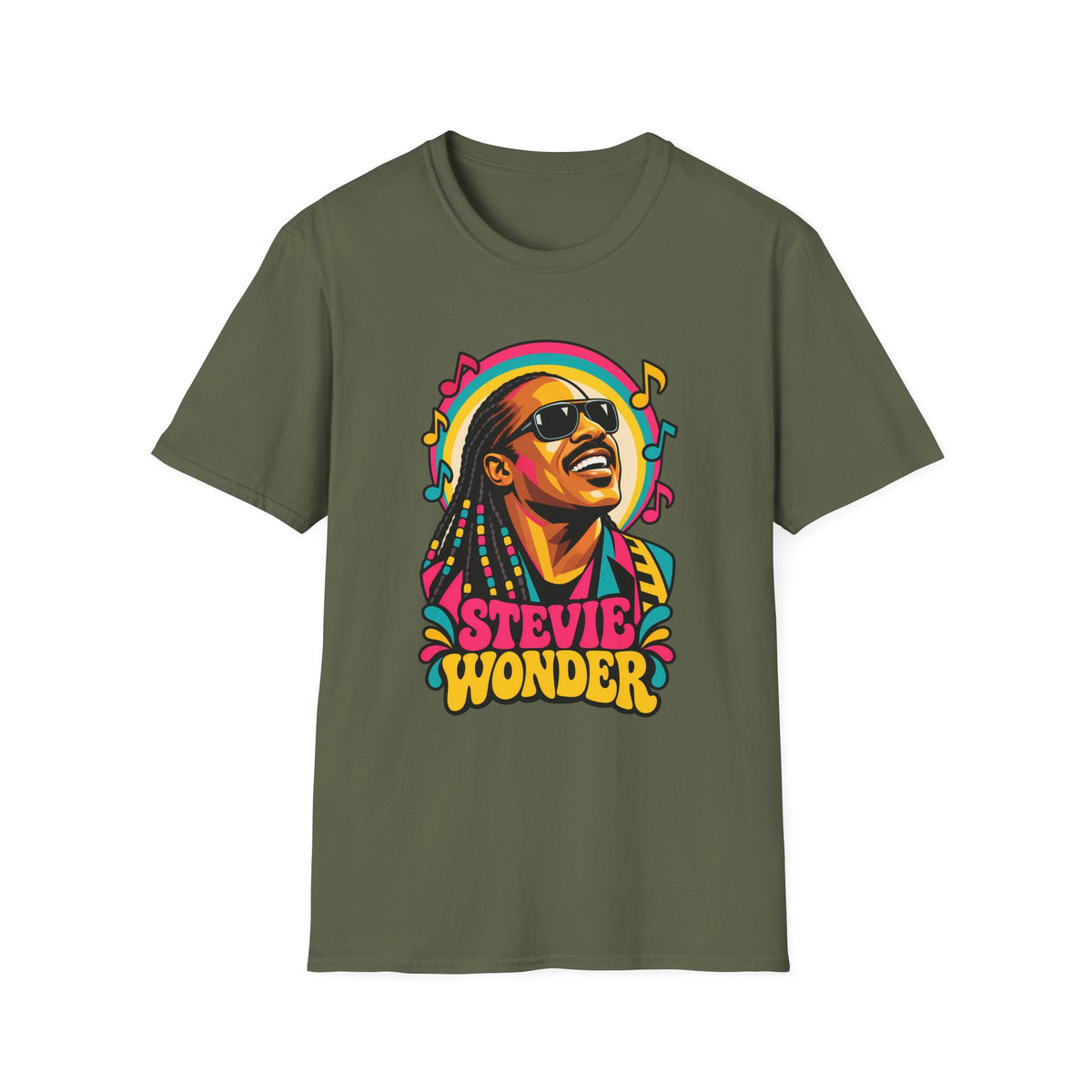 Stevie Wonder Life in Colour Music Legend Portrait T-Shirt