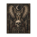 Canvas | Gothic Owl & Skull | Occult Wall Art