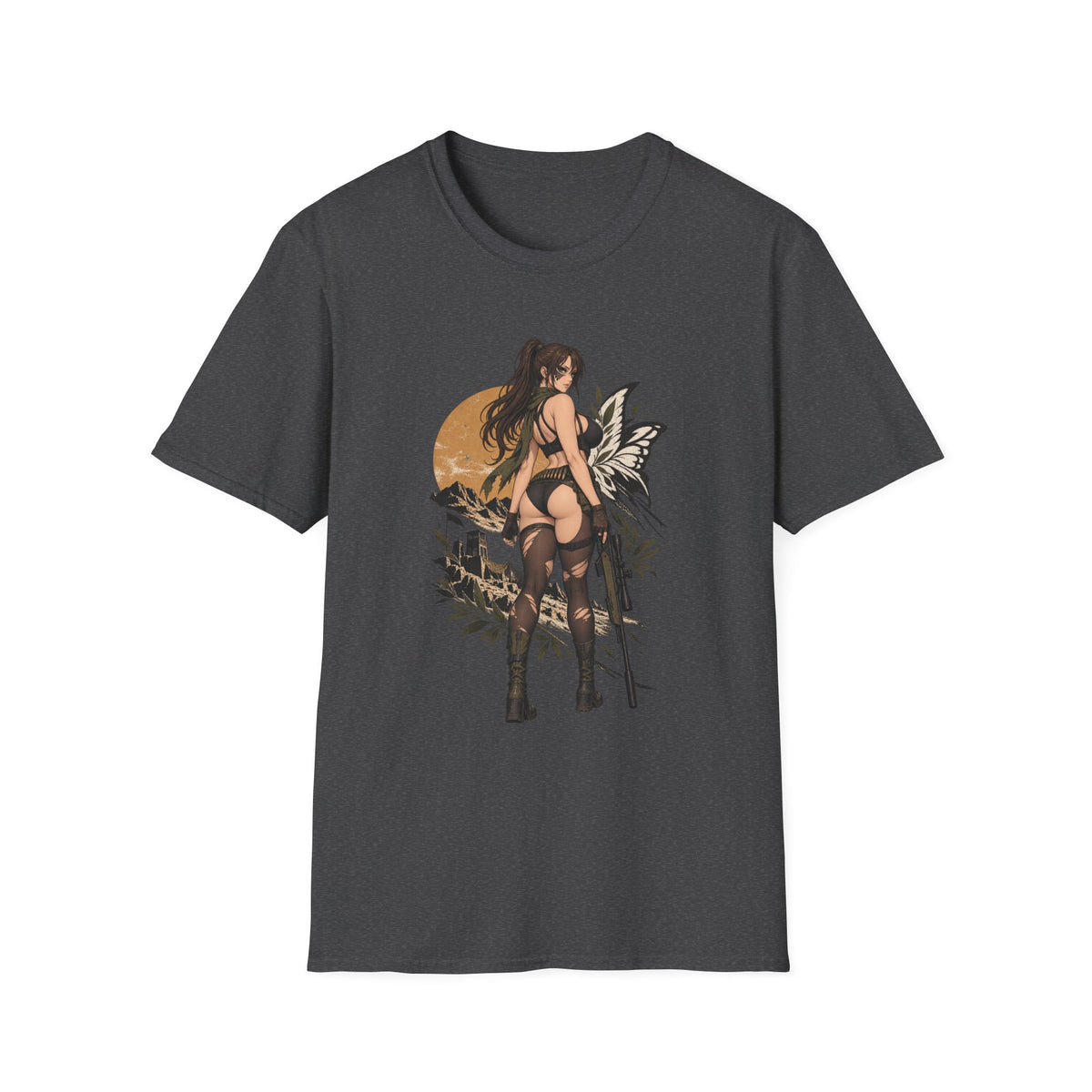 Metal Gear | Quiet | Sexy Pin Up Fantasy Sniper Girl T-Shirt