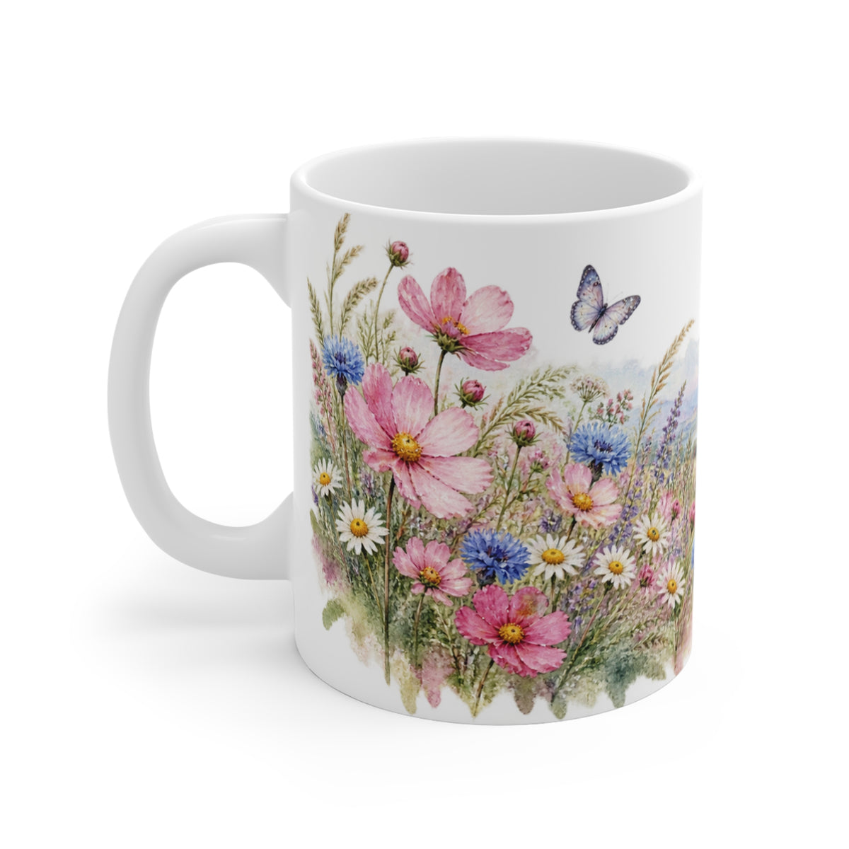 Wildflower Garden Watercolour Mug | Cottage Meadow Flowers