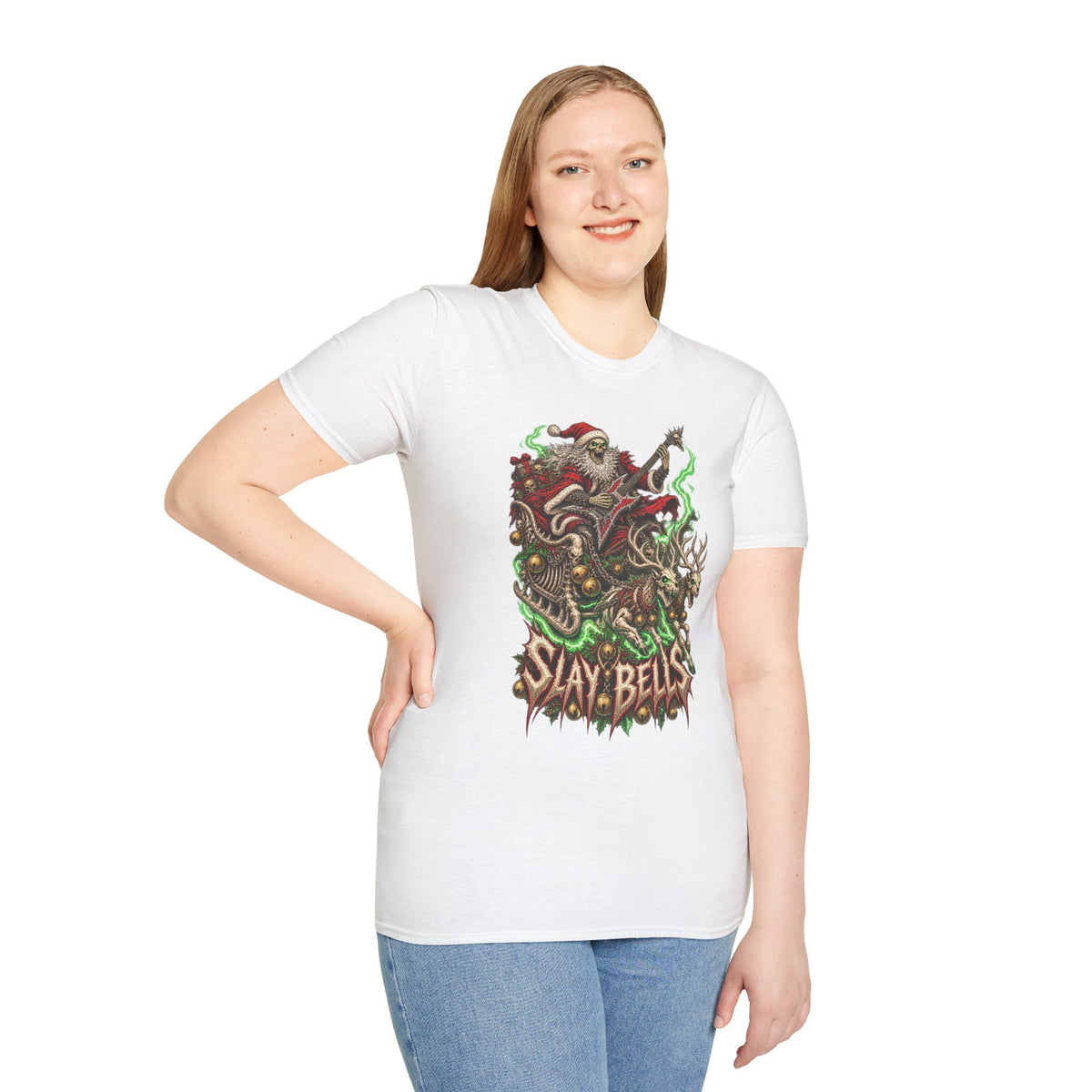 Slay Bells | Santa Clauses Horror Christmas T-Shirt