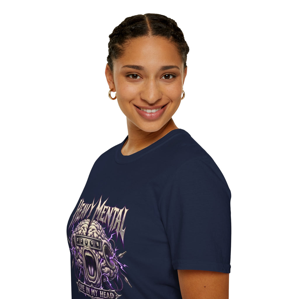Heavy Mental T-Shirt | Live In My Head' Metal Graphic Tee
