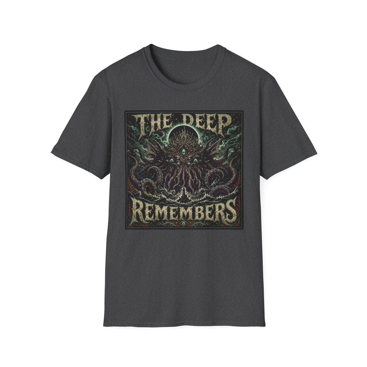 The Deep Remembers T‑Shirt — Cthulhu/Deep Sea Mythos Graphic Tee