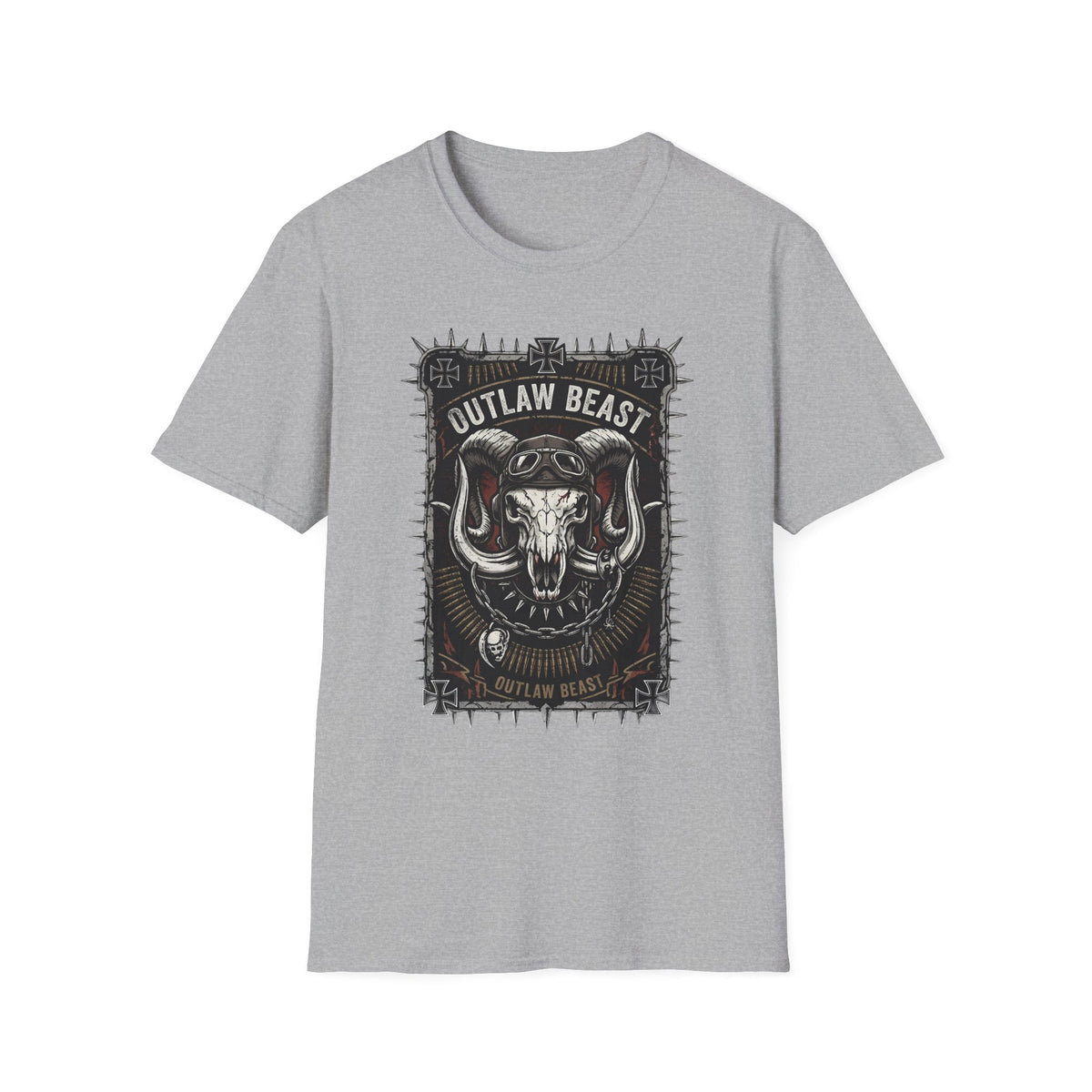 Outlaw Beast Skull T-Shirt — Biker Ranch Graphic Tee