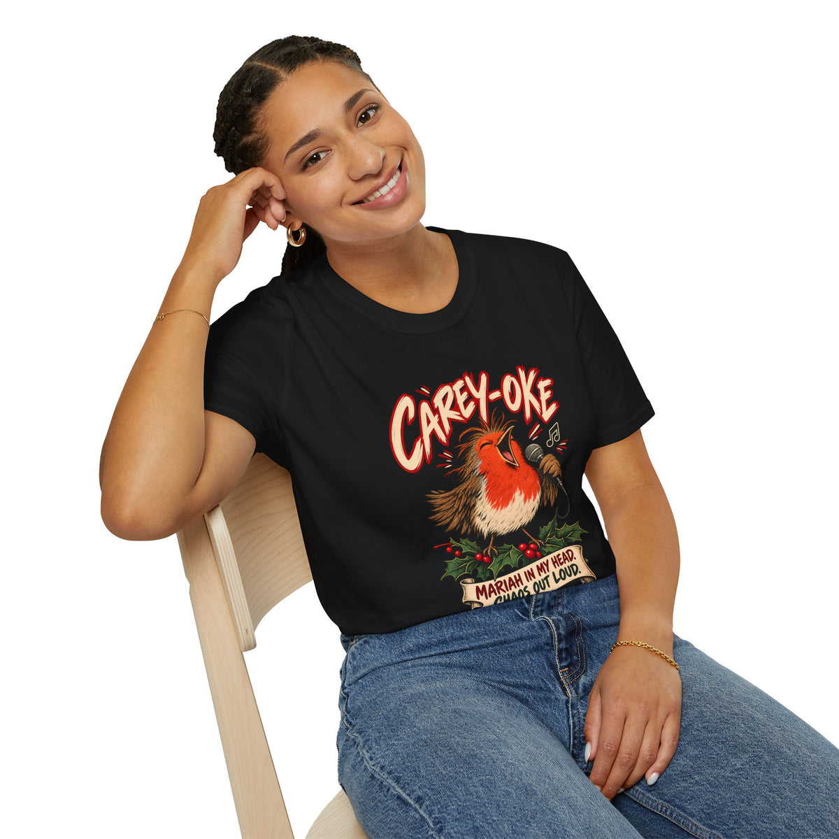Robin 'Carey-oke' T-Shirt | Mariah in My Head Funny Holiday Tee