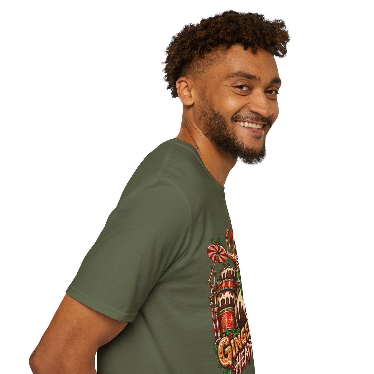 Gingerbread Headbangers | Drummer Christmas T-Shirt