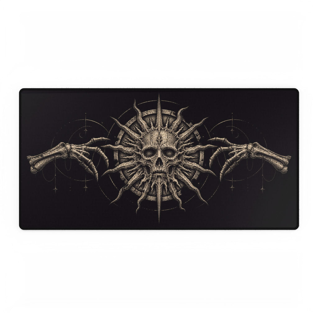 Mouse Mat | Skull Sunburst Gaming | Gothic Skull Art Desk Mat
