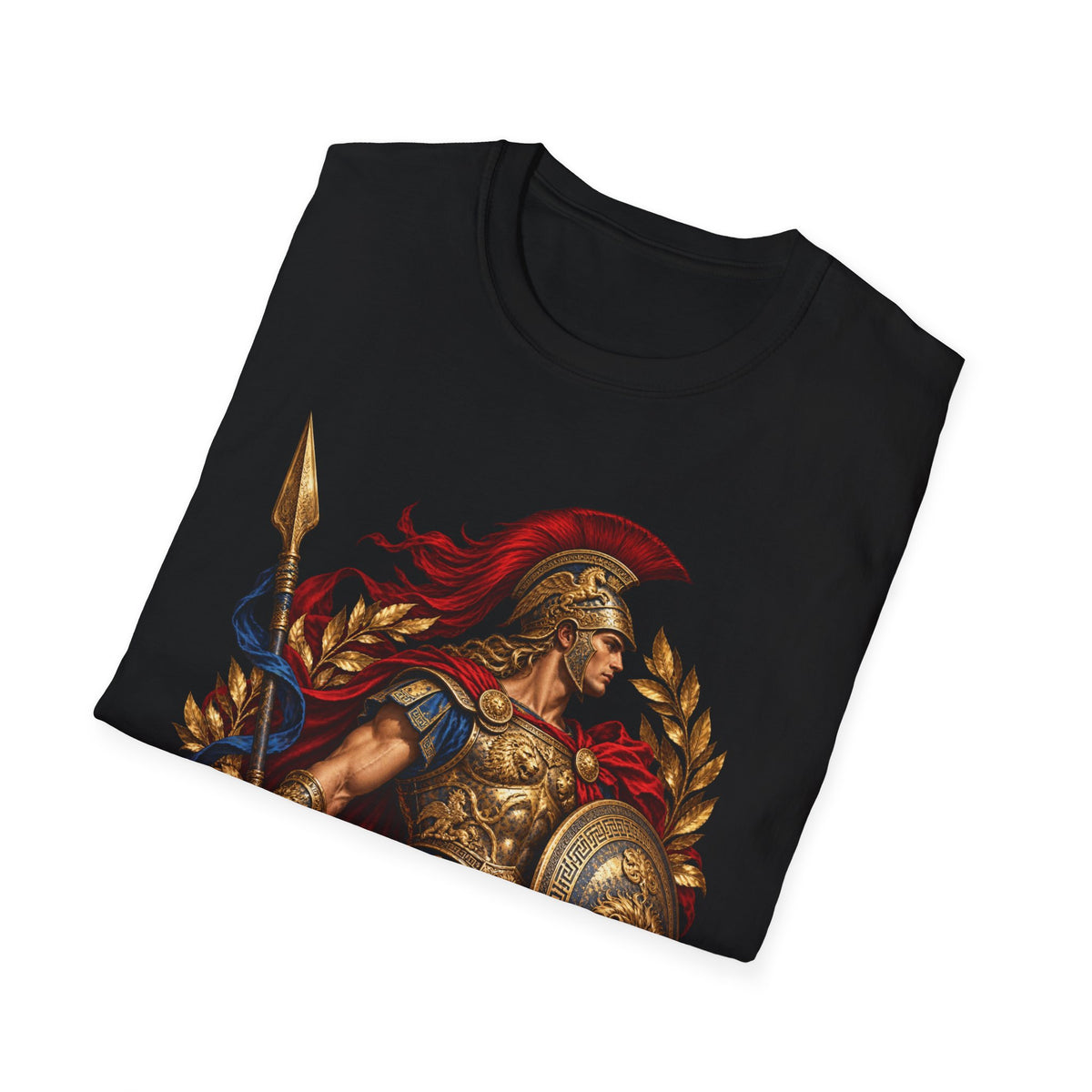 Achilles Greek Mythology T-Shirt, Iliad Warrior Armour and Shield