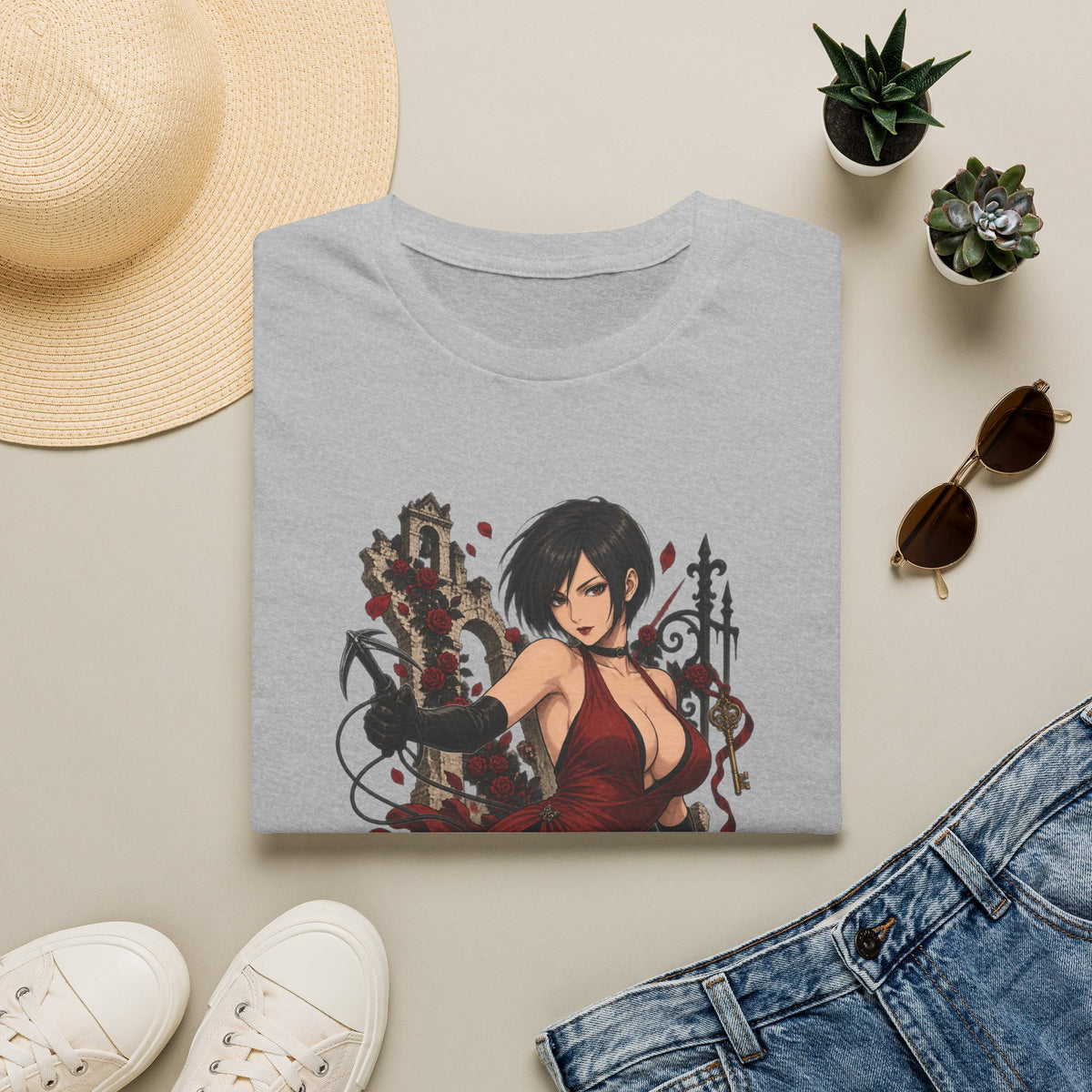 Ada Wong | Resident Evil | Anime Style Pin up Girl T-Shirt