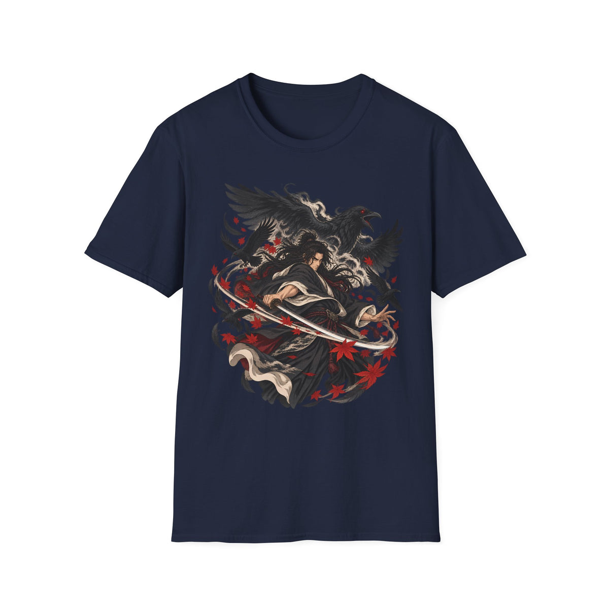 Raven Master | Japanese Samurai | Dark Fantasy T-Shirt
