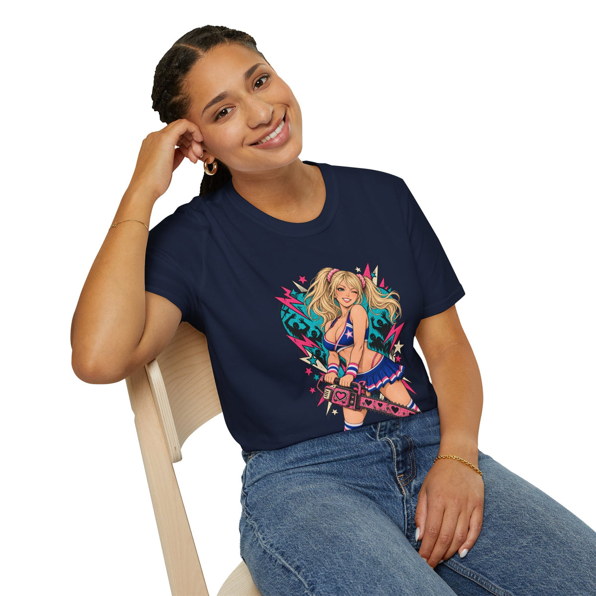 Juliet Starling | Lollipop Chainsaw | Zombie Game | Sexy Pin Up Girl T Shirt