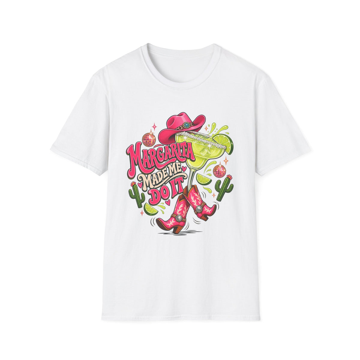 Margarita Made Me Do It | Fun | Cowgirl | Lime Cocktail Graphic Tee
