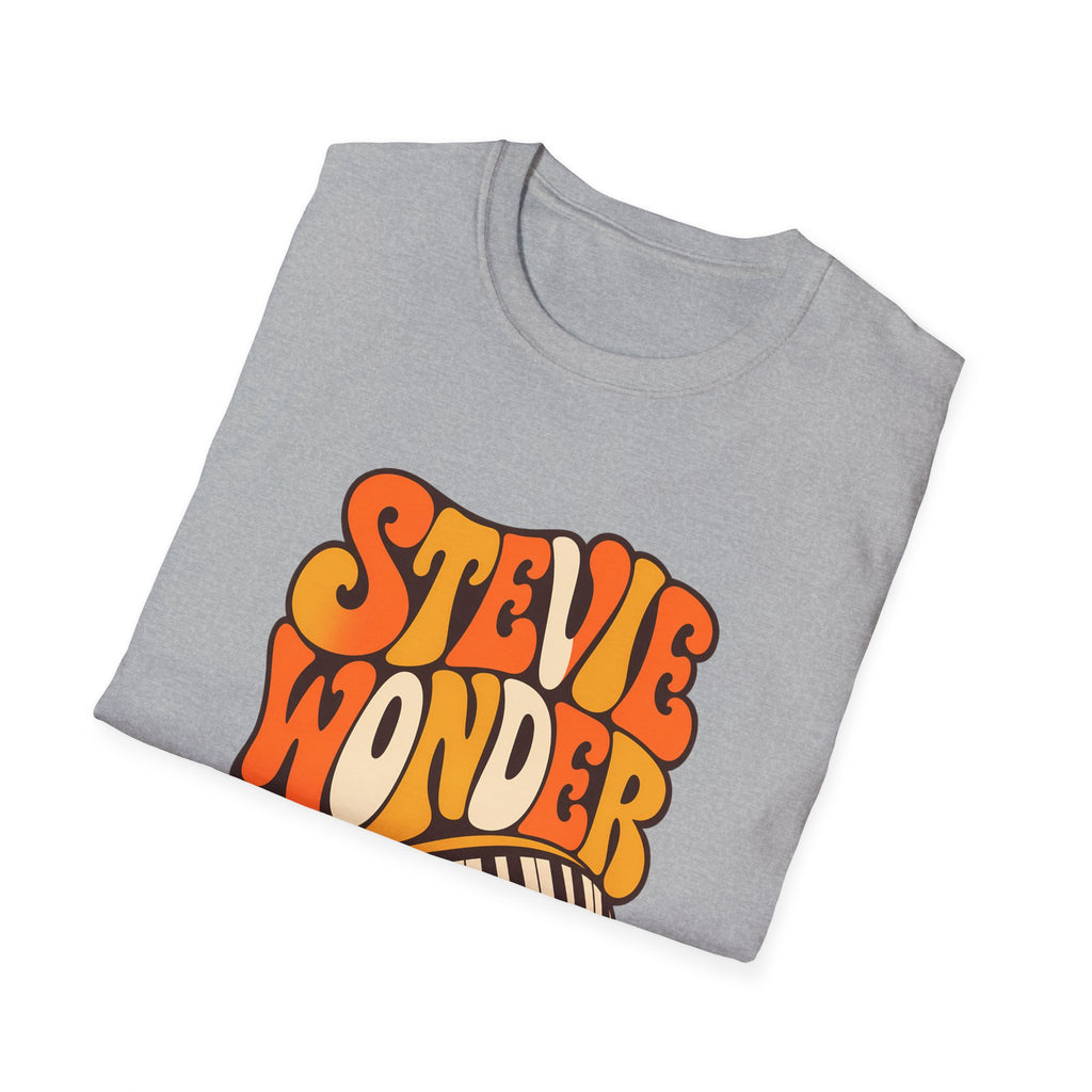 Stevie Wonder Piano Psychedelic Retro Band T-Shirt
