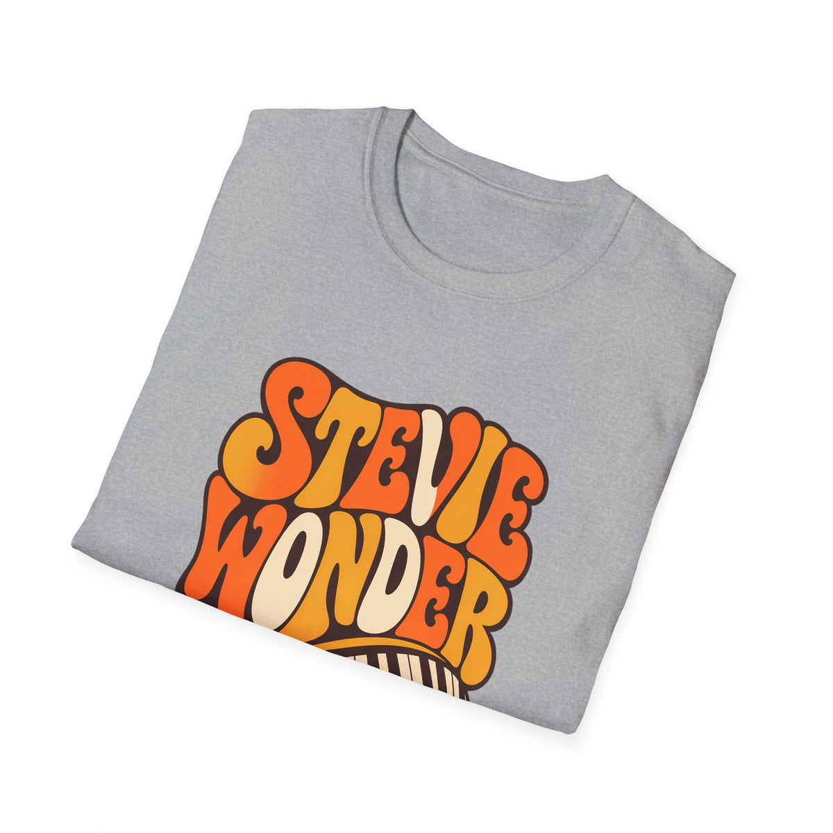 Stevie Wonder Piano Psychedelic Retro Band T-Shirt