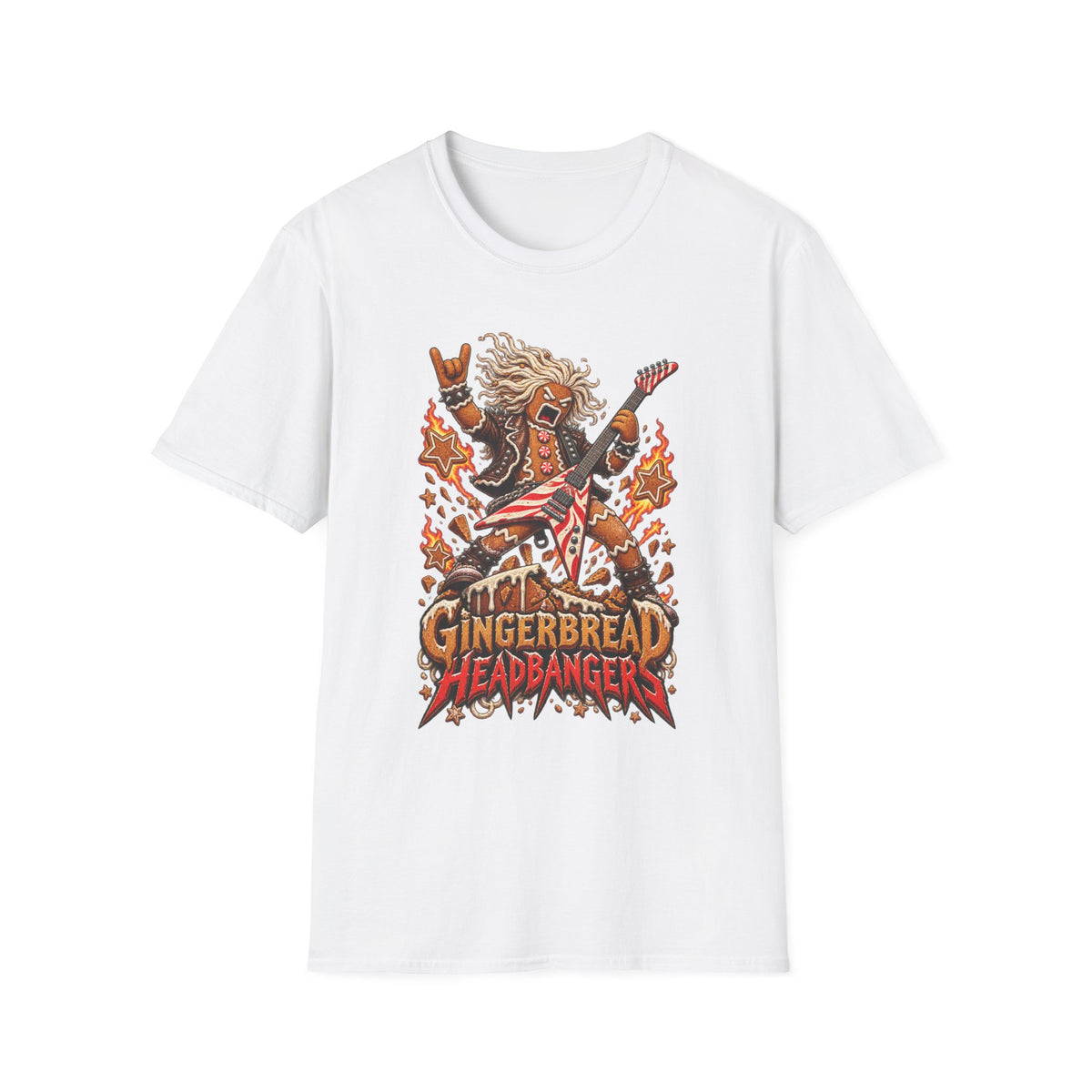 Gingerbread Headbangers | Christmas Funny Rock T-Shirt