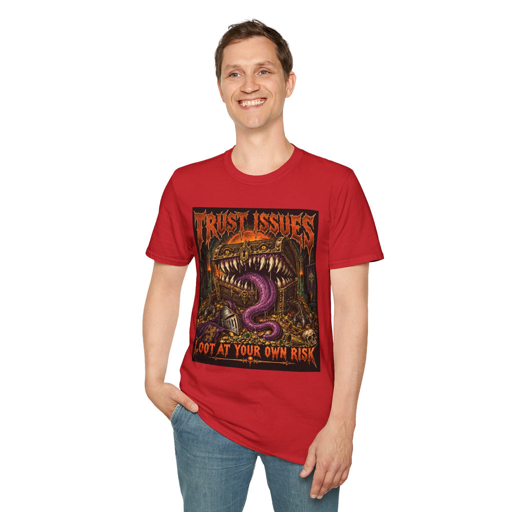 Trust Issues T-Shirt — Gothic Monster Graphic Tee ("Trust Issues" text)